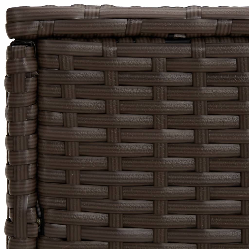 3 db barna polyrattan kerti kisasztal