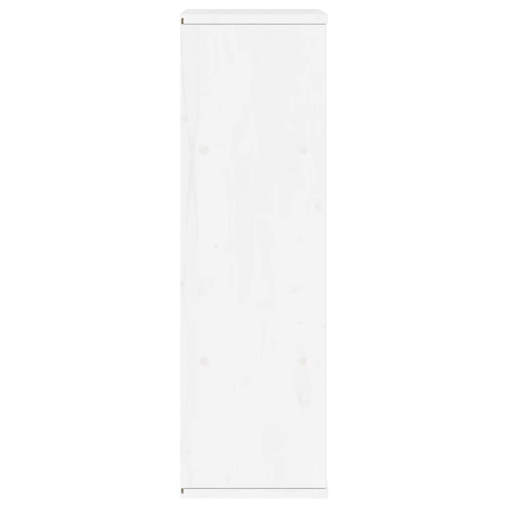 ODDA tömörfa fenyőfa oldalsó szekrény fiókkal fehér 40x24x79 cm