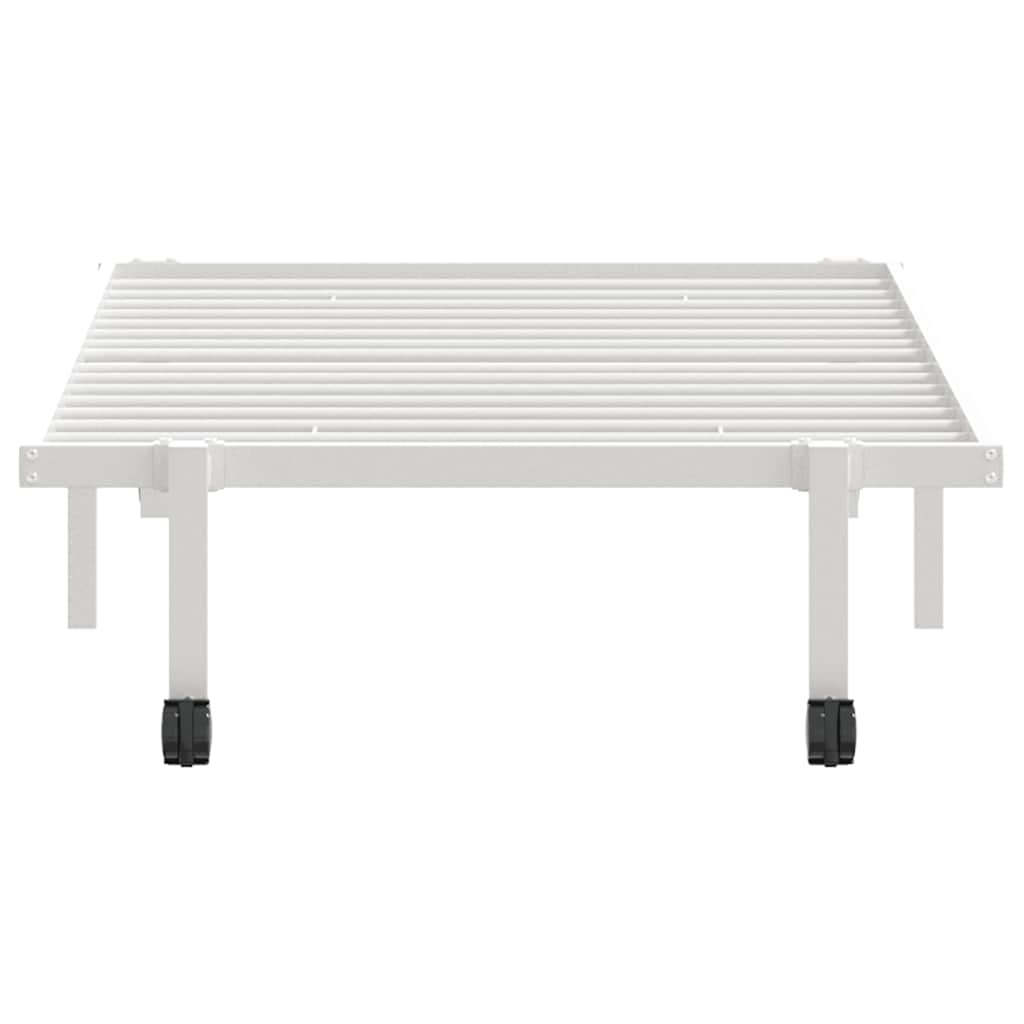 fehér acél ágykeret matrac nélkül összecsukható 90x200 cm