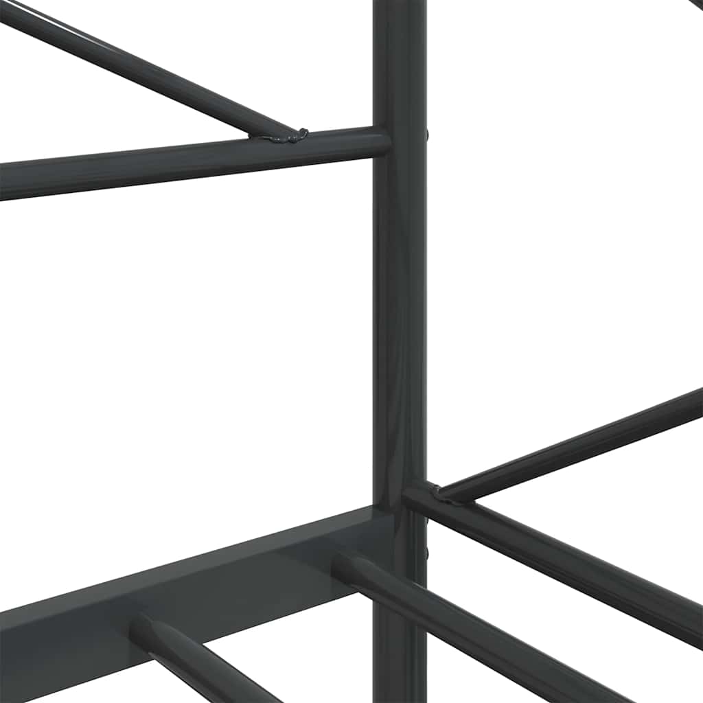 fekete acél kanapéágy matrac nélkül 75 x 190 cm