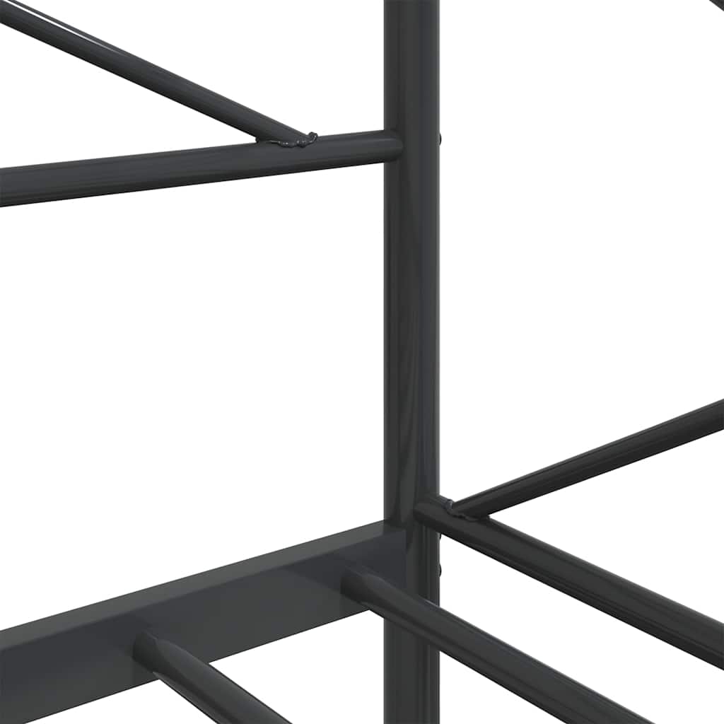 kanapéágy matrac nélkül fekete 90x200 cm acél