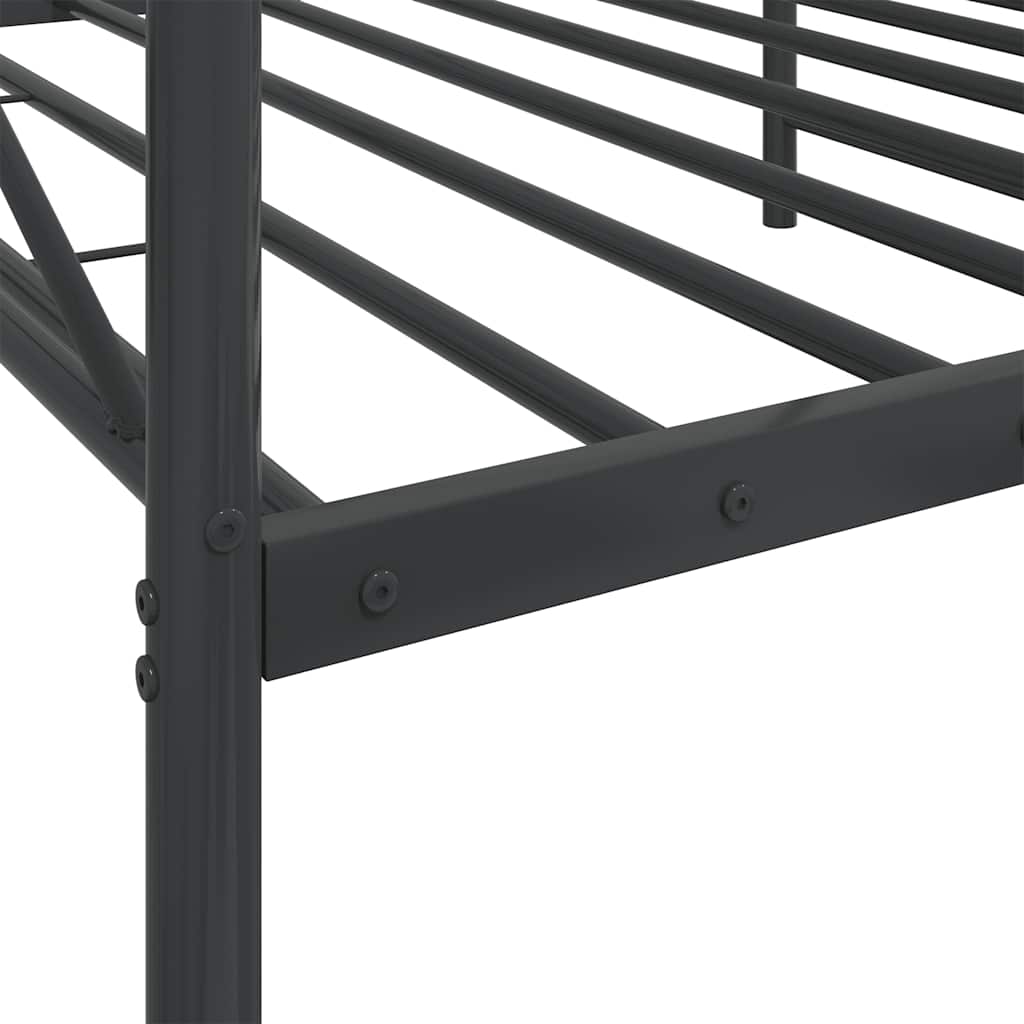 kanapéágy matrac nélkül fekete 100x200 cm acél