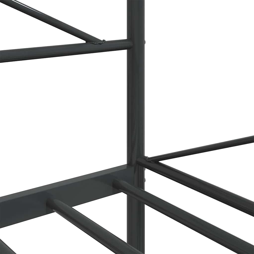 kanapéágy matrac nélkül fekete 100x200 cm acél