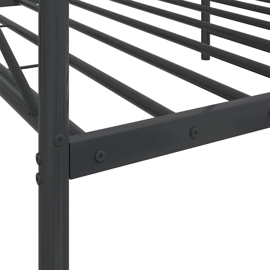 kanapéágy matrac nélkül fekete 107x203 cm acél