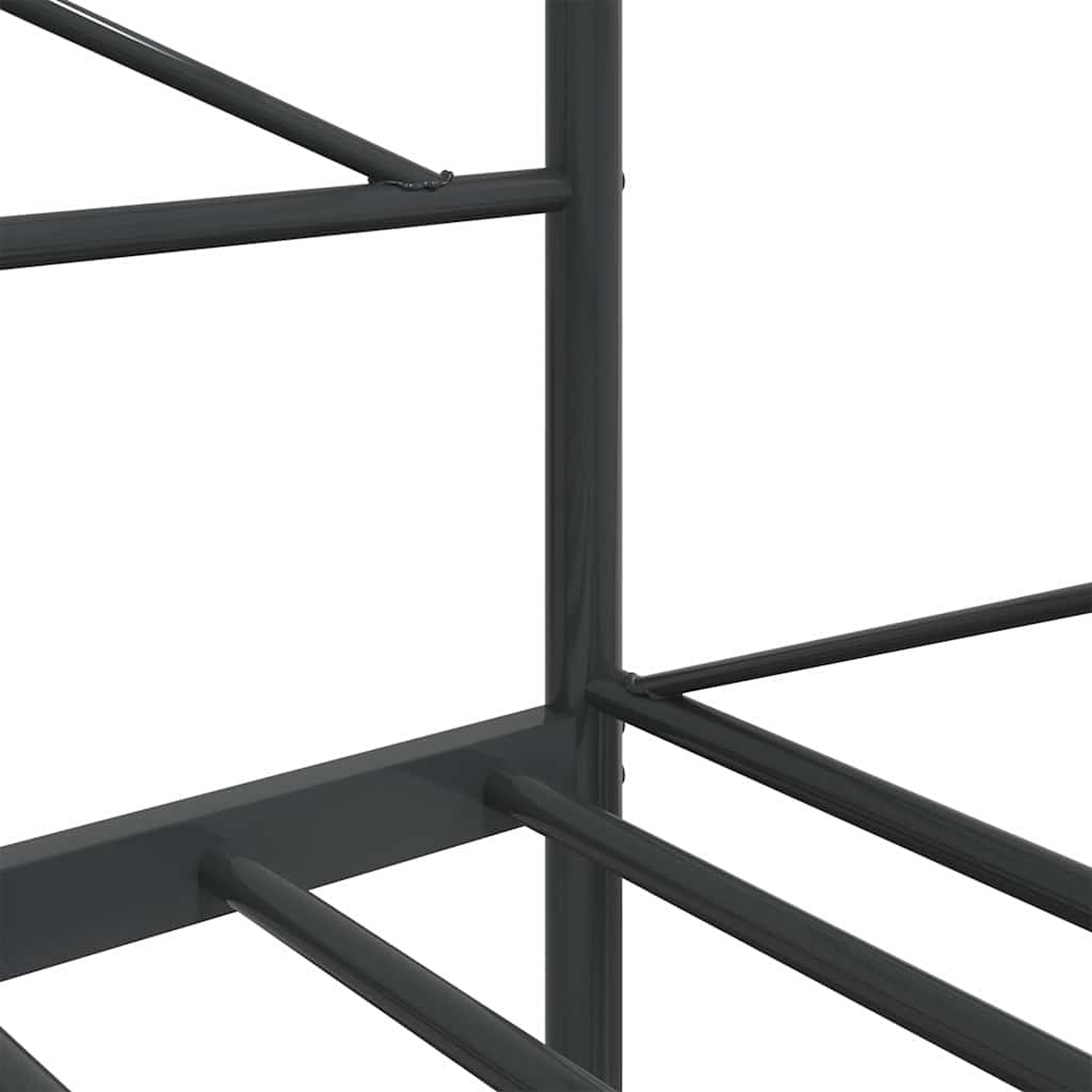 kanapéágy matrac nélkül fekete 107x203 cm acél