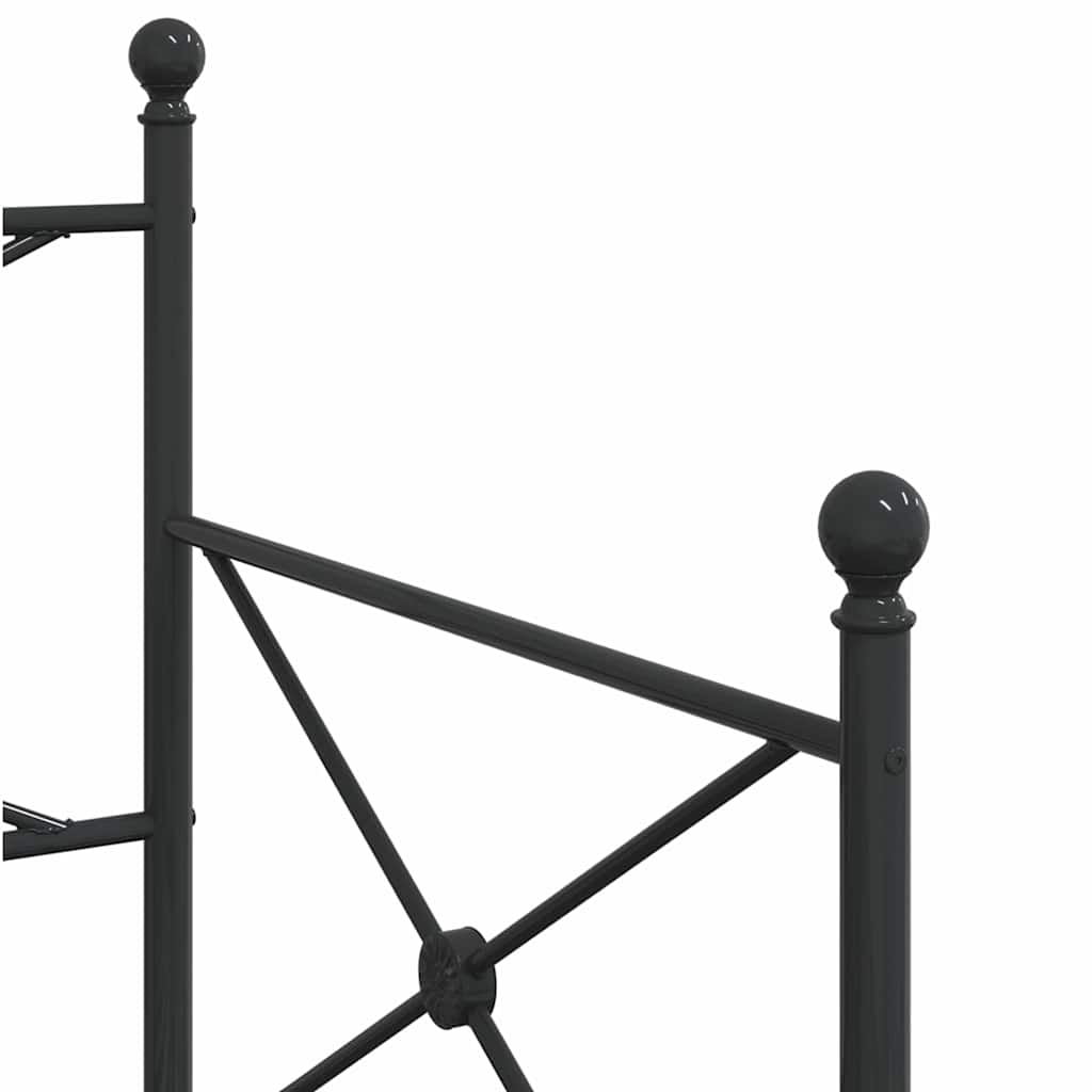 kihúzható kanapéágy matrac nélkül fekete 90x200 cm acél
