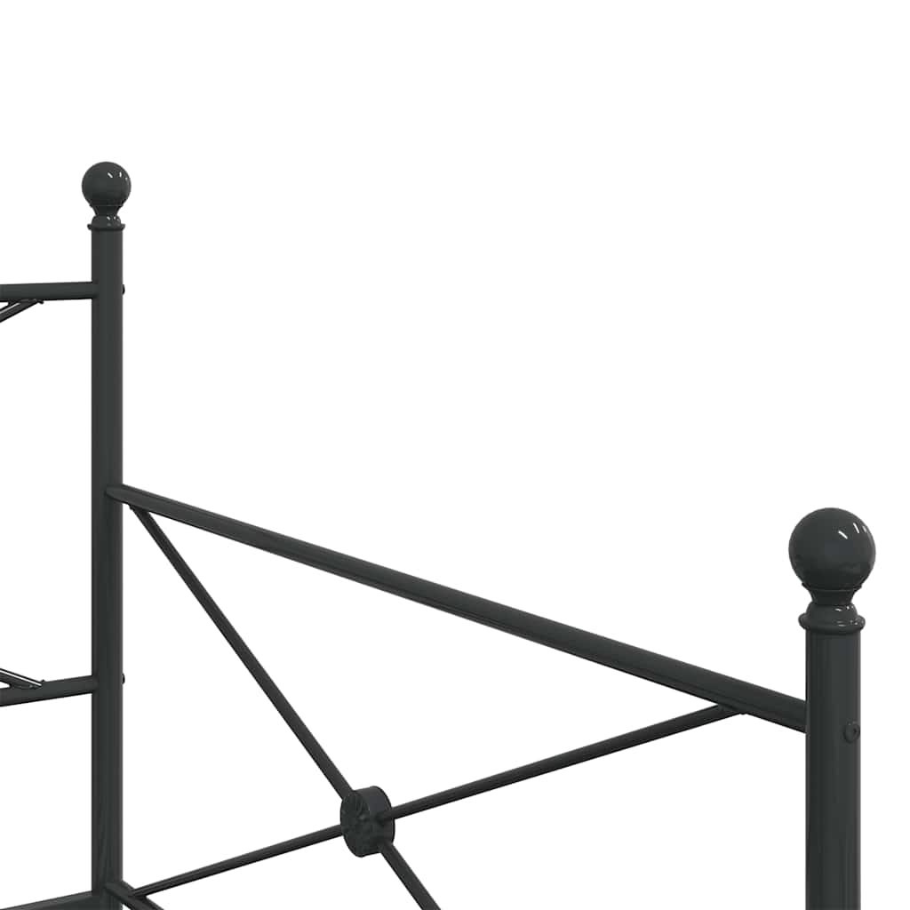 kihúzható kanapéágy matrac nélkül fekete 100x200 cm acél