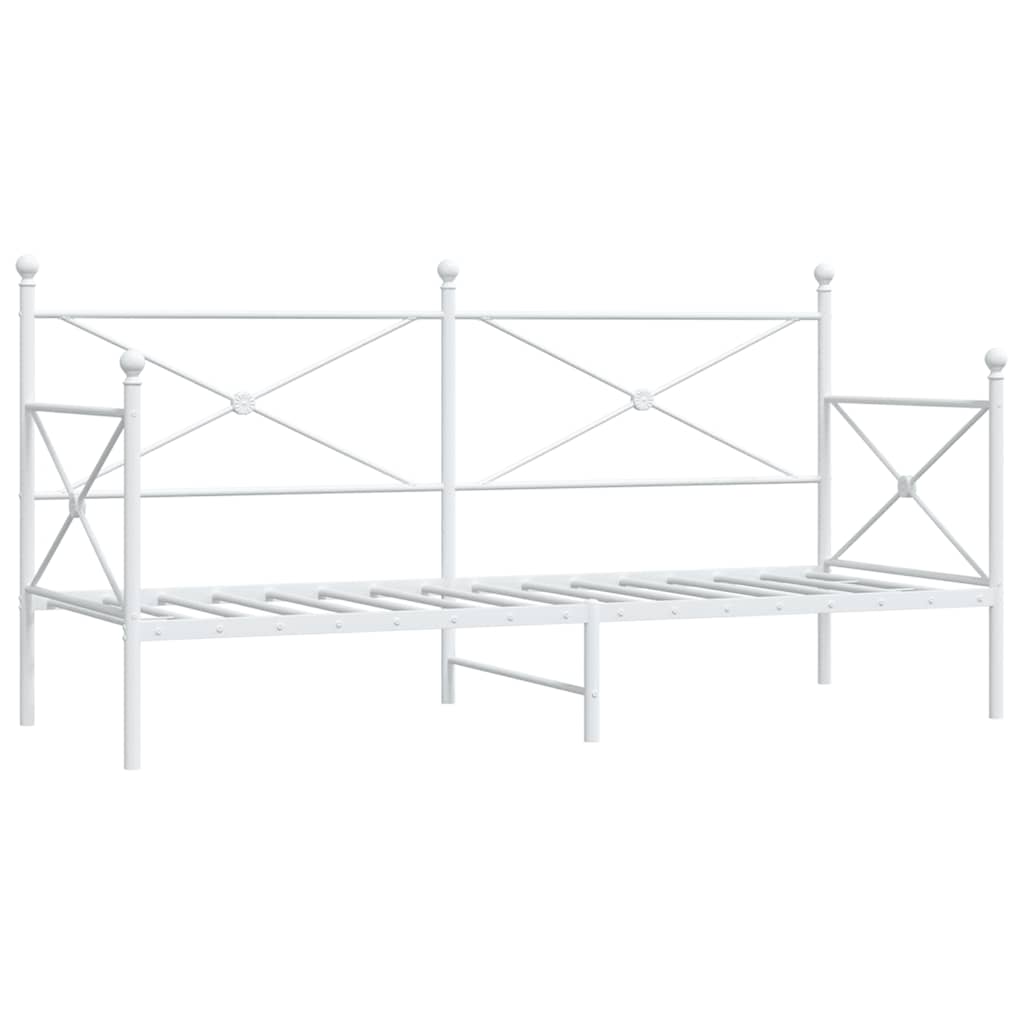 kanapéágy matrac nélkül fehér 90x200 cm acél