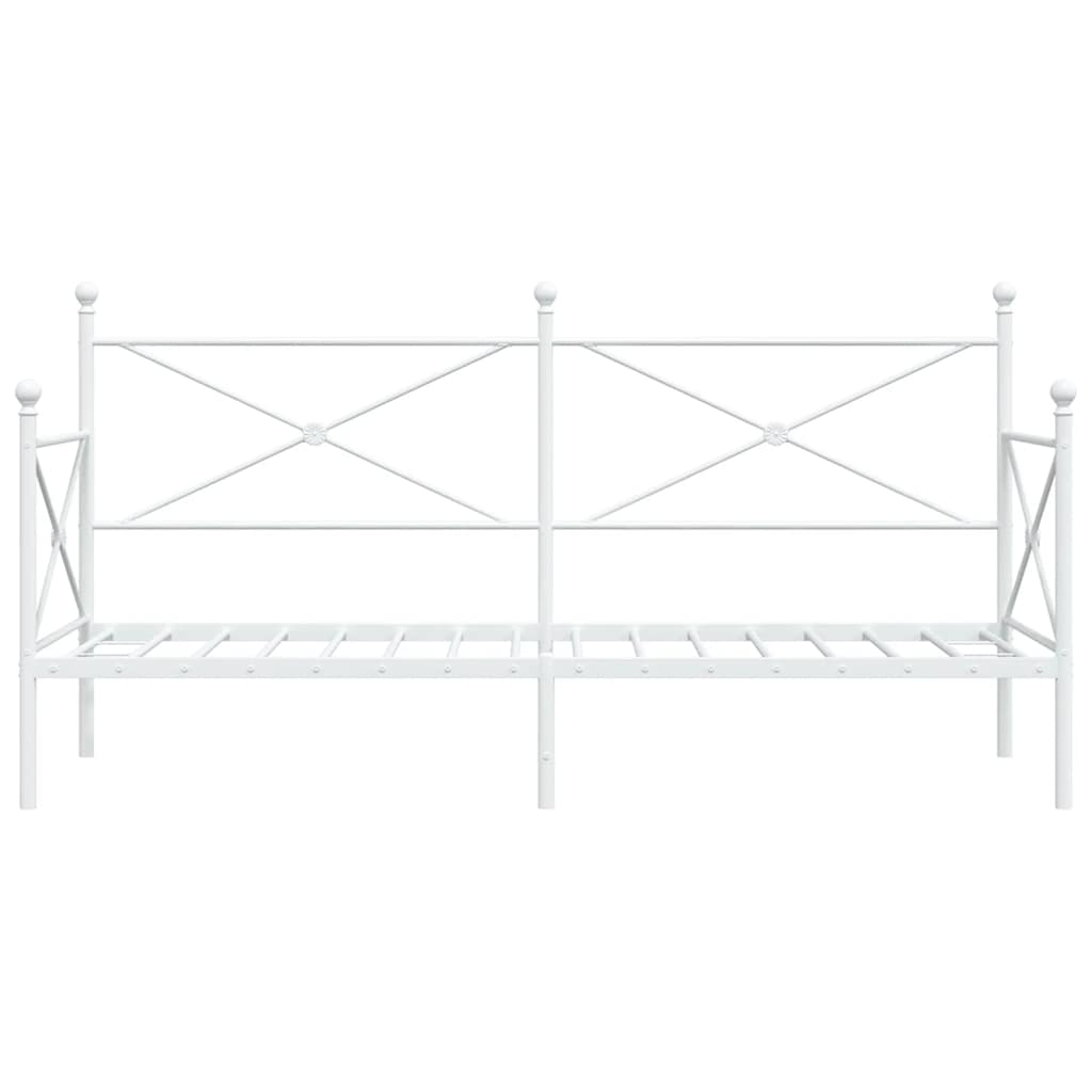 kanapéágy matrac nélkül fehér 90x200 cm acél