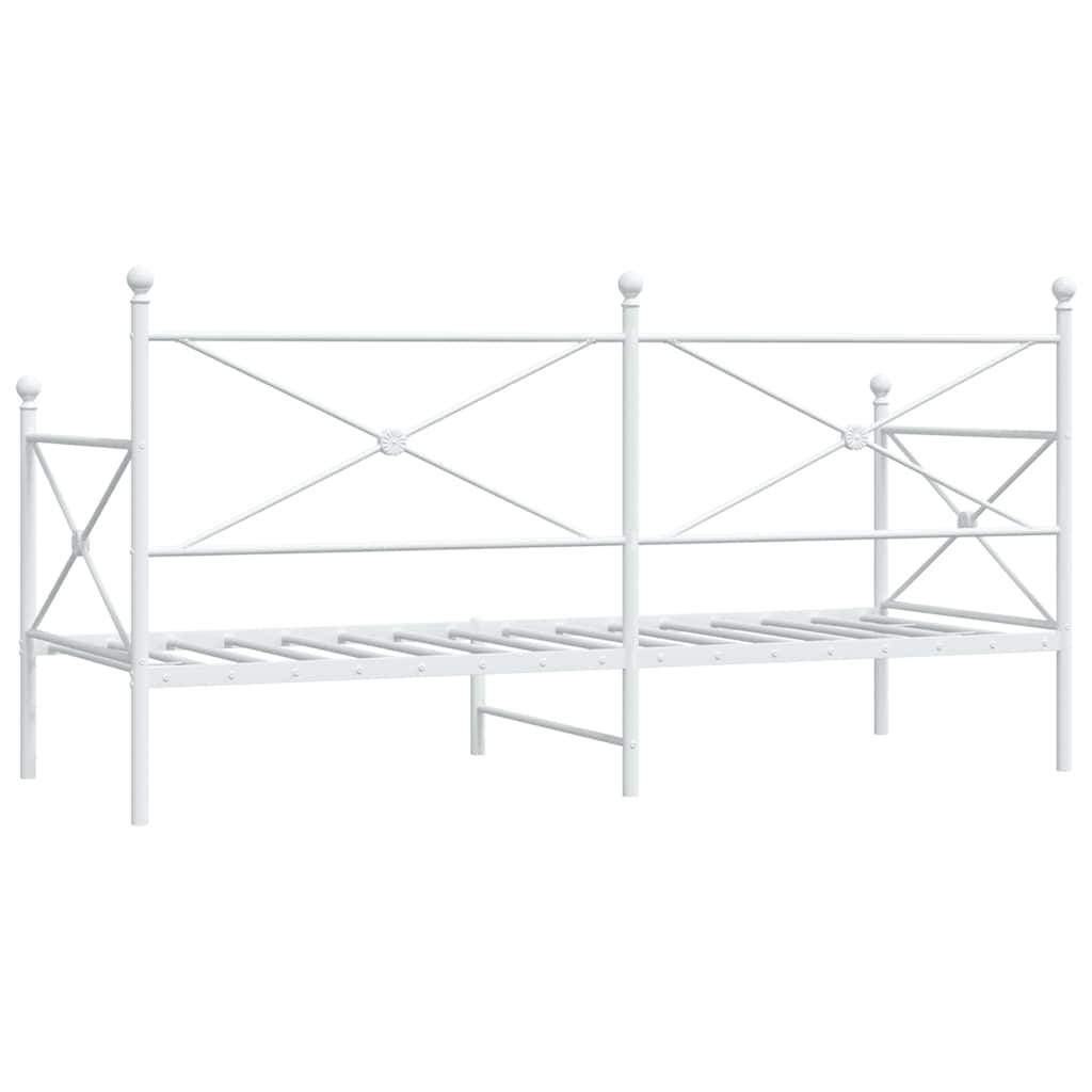 kanapéágy matrac nélkül fehér 90x200 cm acél