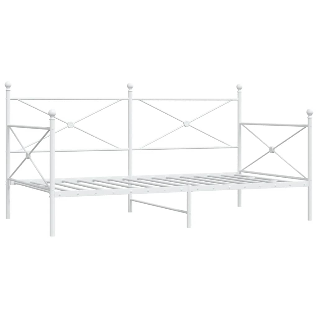 kanapéágy matrac nélkül fehér 100x200 cm acél