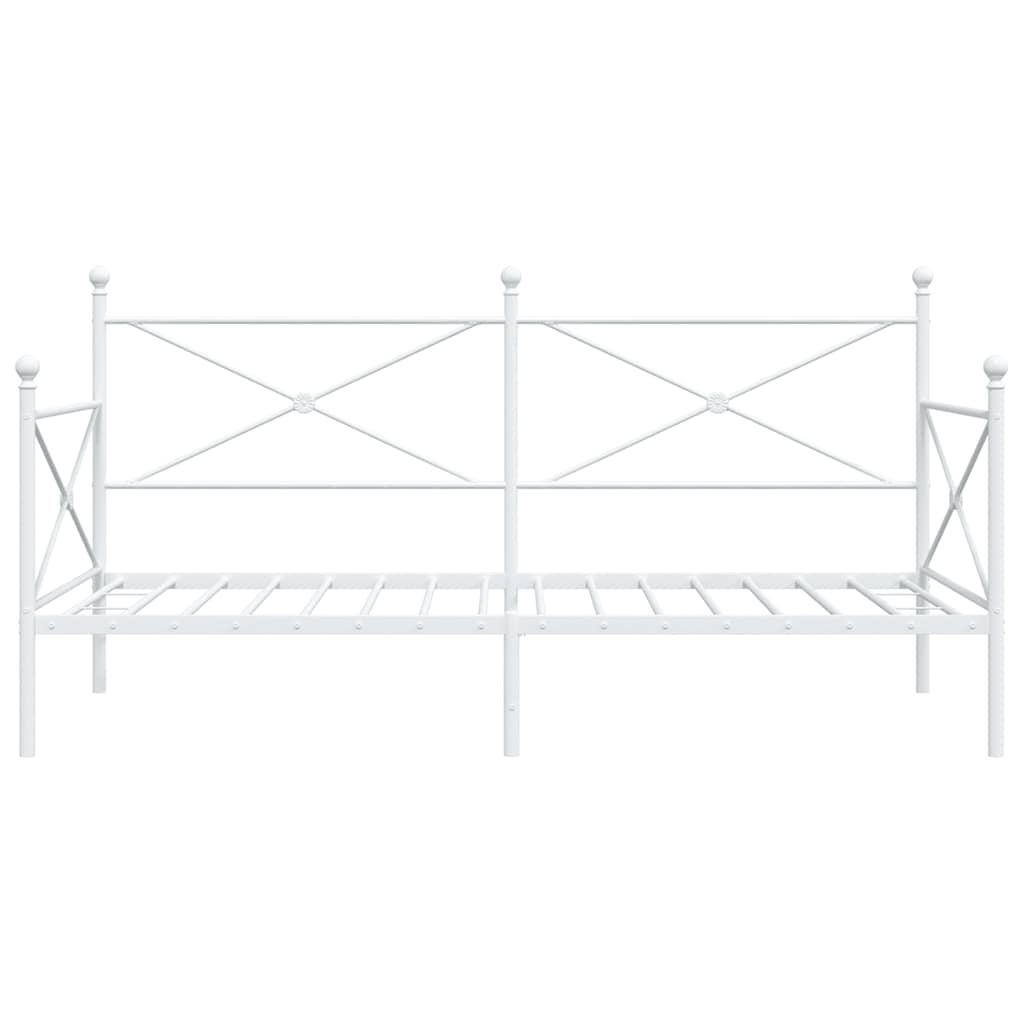 kanapéágy matrac nélkül fehér 100x200 cm acél