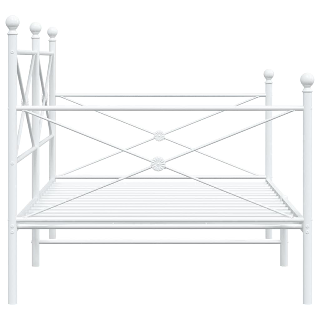 kanapéágy matrac nélkül fehér 100x200 cm acél