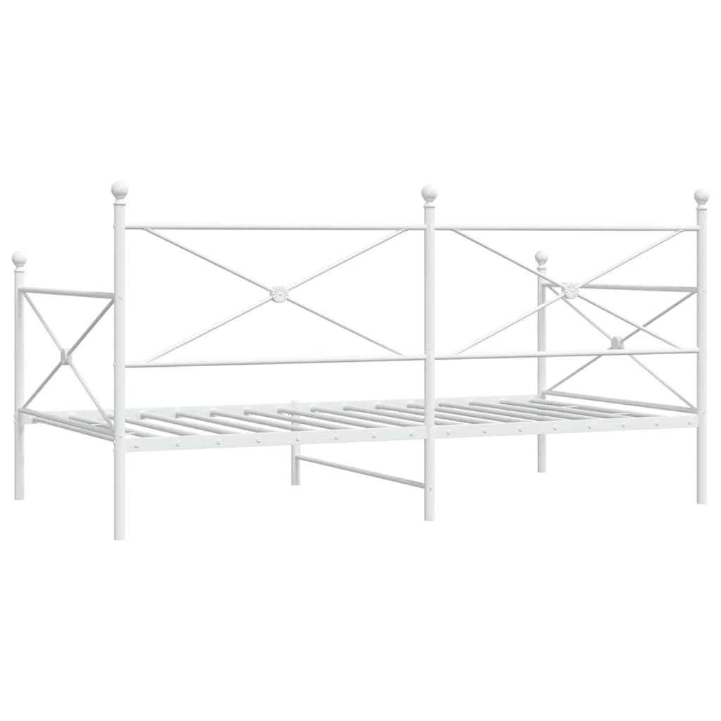 kanapéágy matrac nélkül fehér 100x200 cm acél
