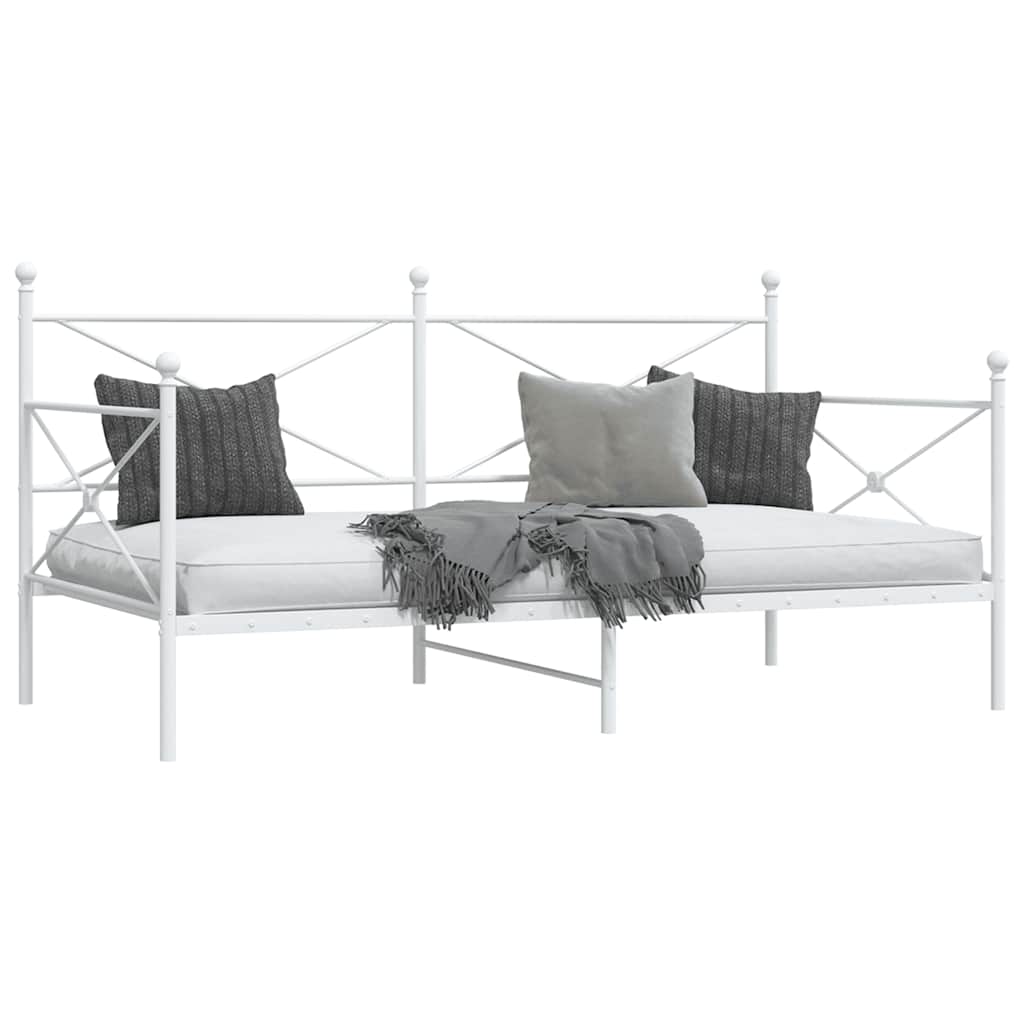 kanapéágy matrac nélkül fehér 107x203 cm acél