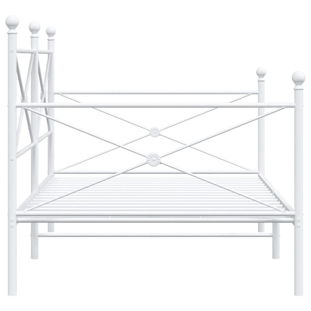 kanapéágy matrac nélkül fehér 107x203 cm acél