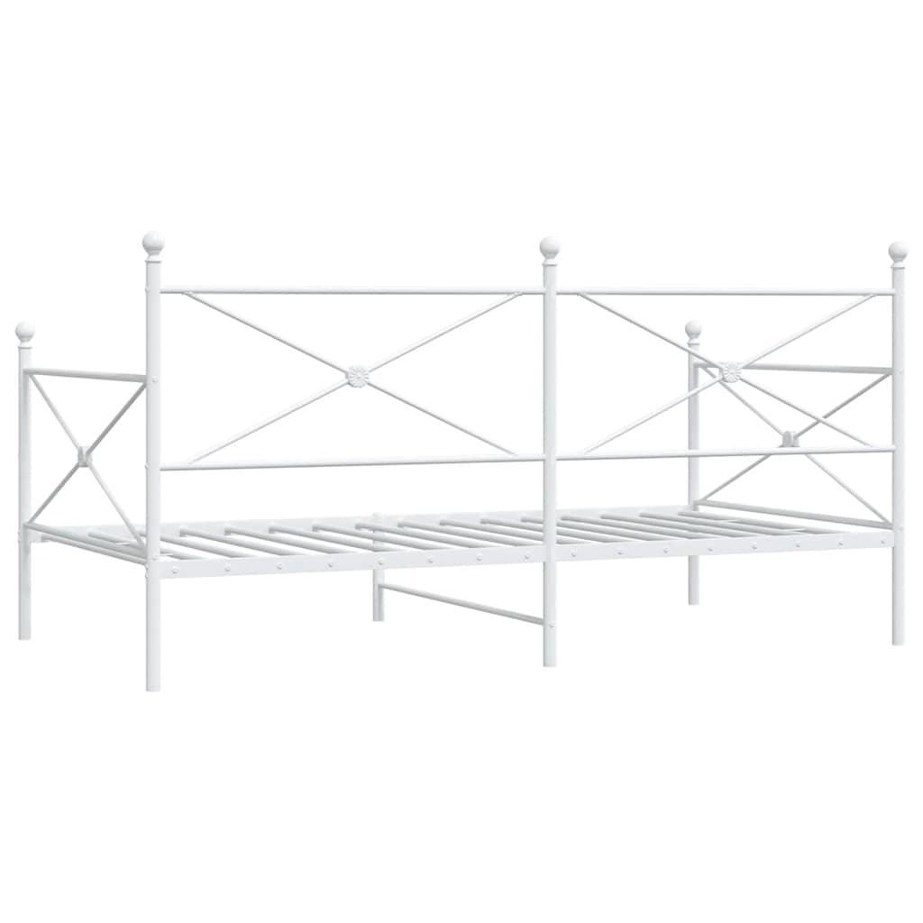 kanapéágy matrac nélkül fehér 107x203 cm acél