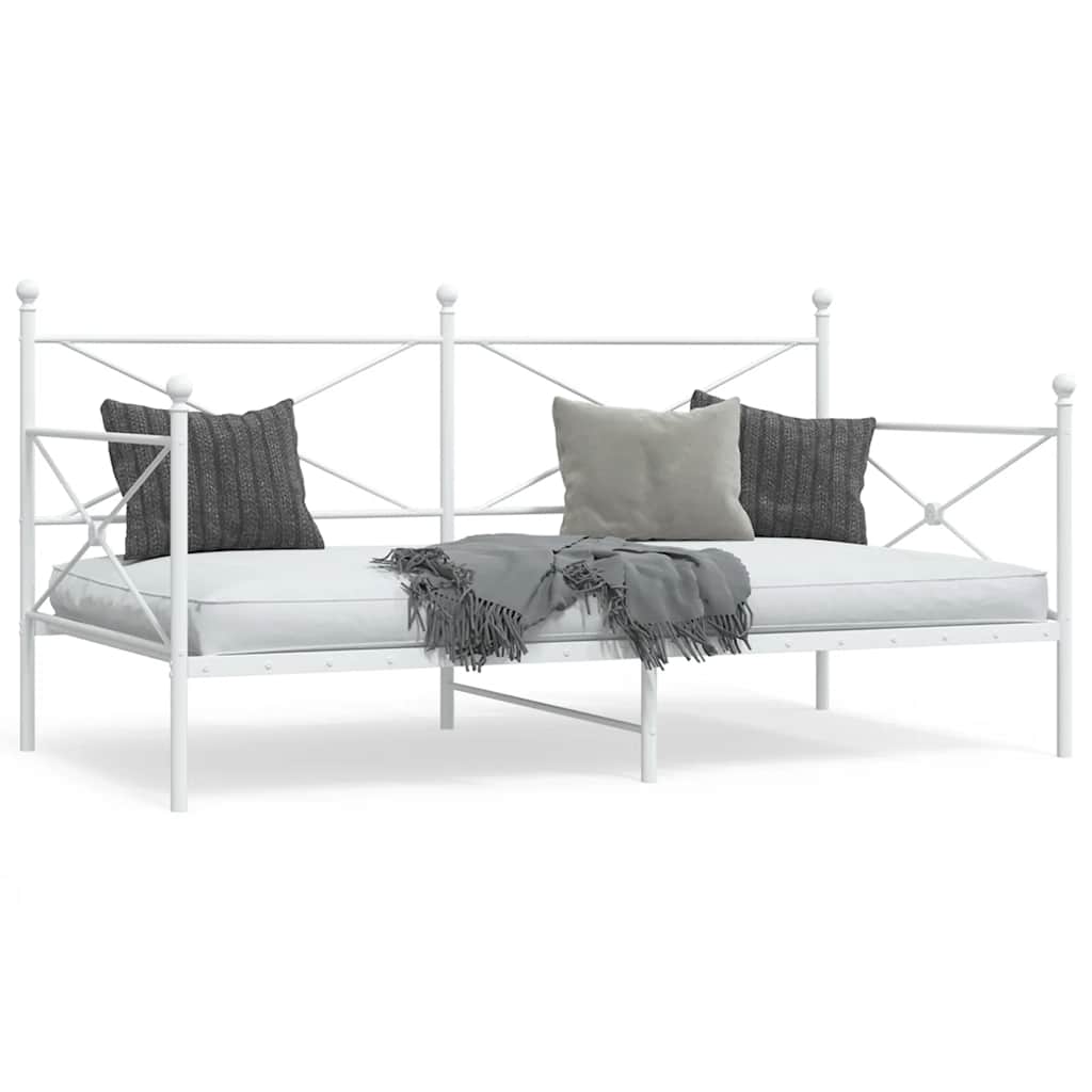 kanapéágy matrac nélkül fehér 107x203 cm acél