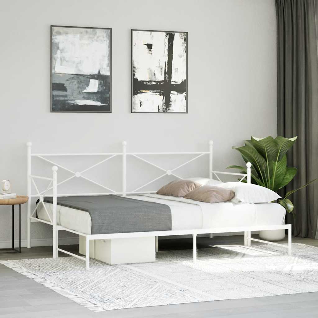 fehér kanapéágy fiókkal matrac nélkül 75x190 cm