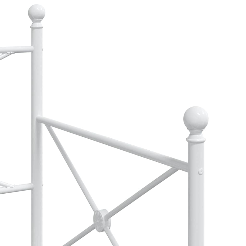 Daybed with Trundle without Mattress White 80x200 cm acél