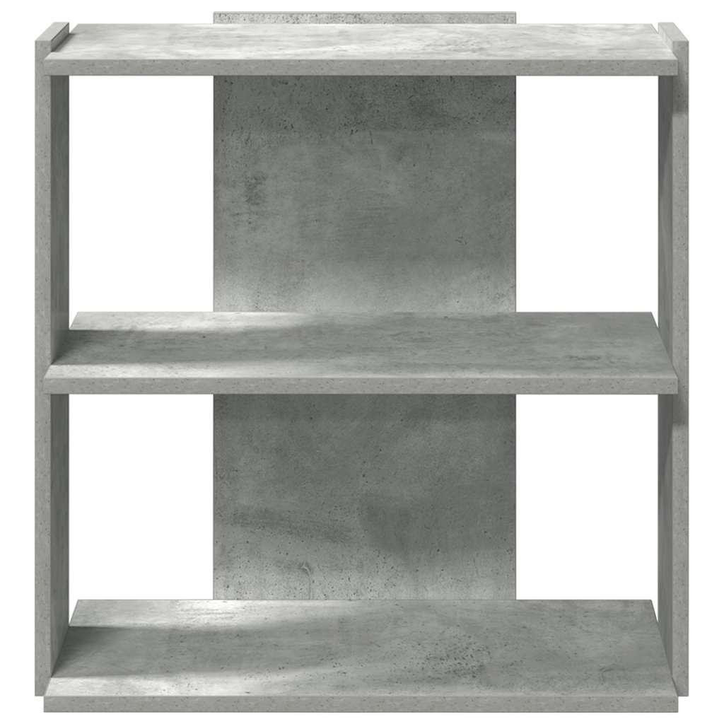 3 szintes betonszürke szerelt fa könyvespolc 60x30x60 cm
