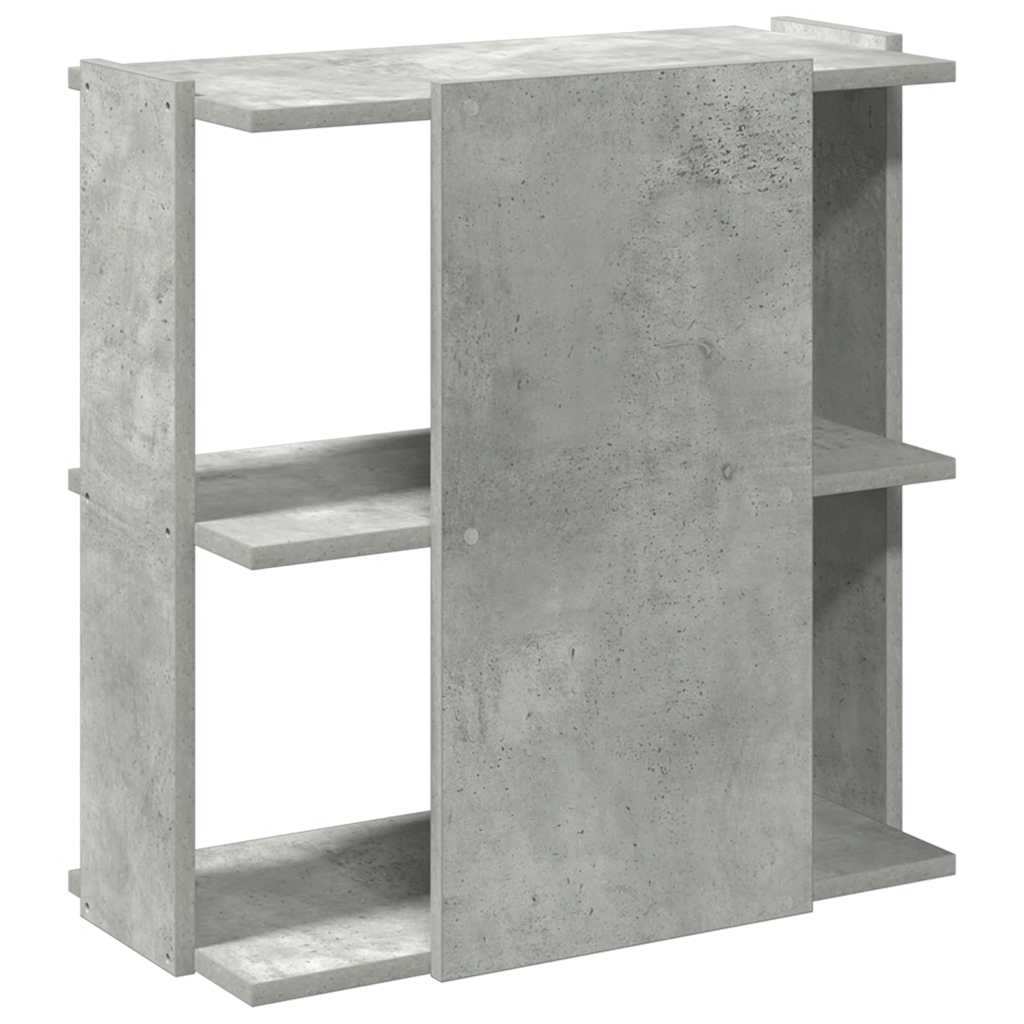 3 szintes betonszürke szerelt fa könyvespolc 60x30x60 cm