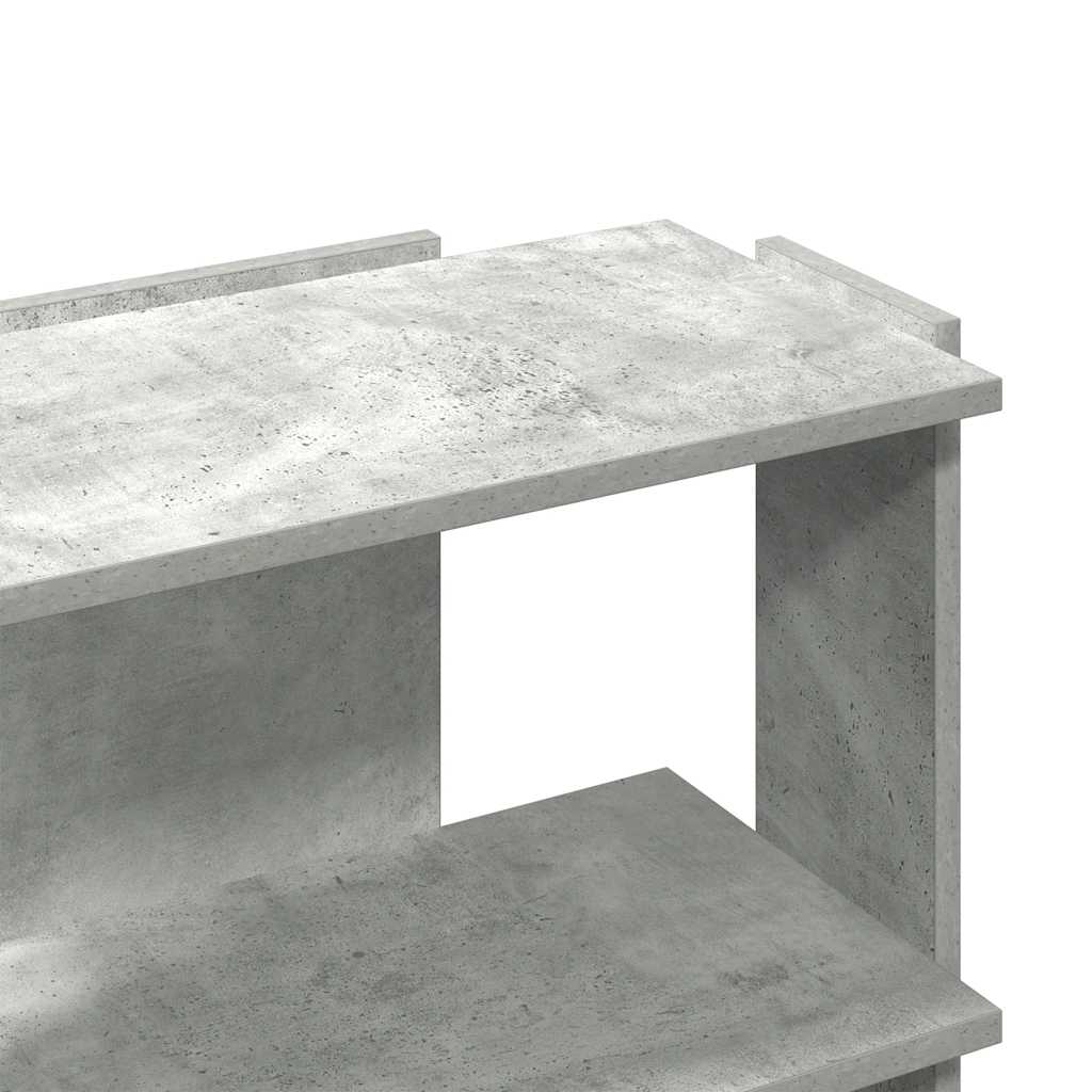 3 szintes betonszürke szerelt fa könyvespolc 60x30x60 cm