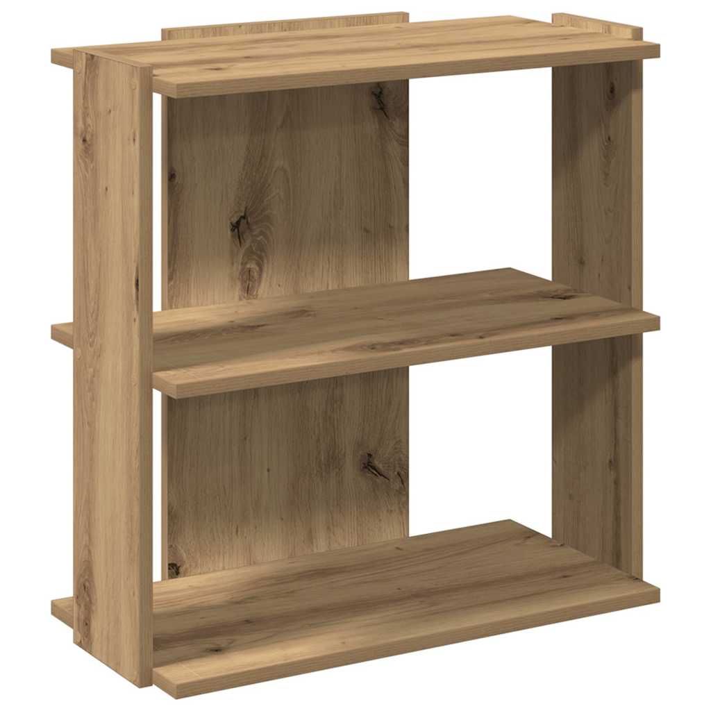 3 szintes kézműves tölgy szerelt fa könyvespolc 60 x 30 x 60 cm