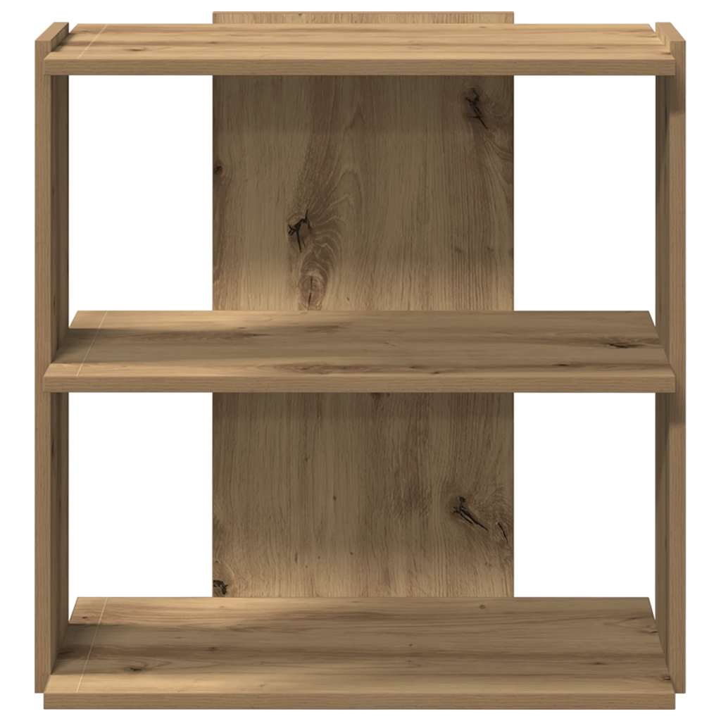3 szintes kézműves tölgy szerelt fa könyvespolc 60 x 30 x 60 cm