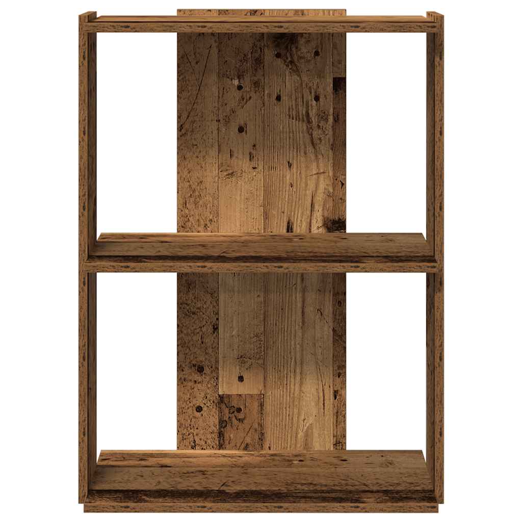 3 szintes antik fa szerelt fa könyvespolc 60x30x80 cm