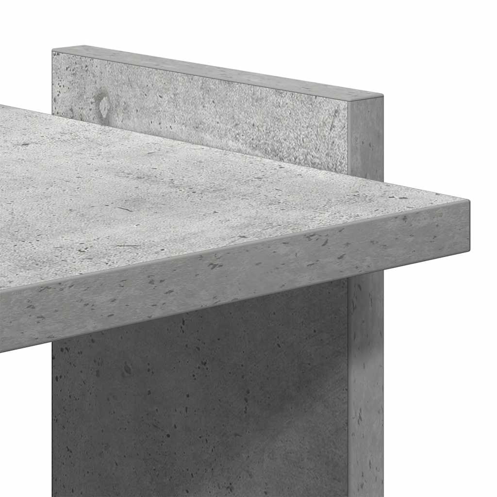 Könyvespolc 3 szintes beton szürke 60x30x120 cm műfa