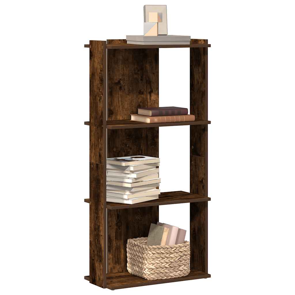 Könyvespolc 3 szintes füstölt tölgy 60x30x120 cm Műfűrészáru