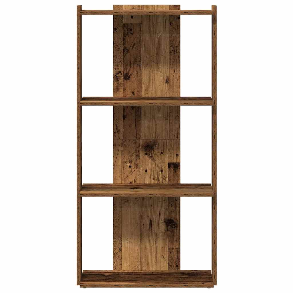 Könyvespolc 3 szintes Régi fa 60x30x120 cm Műfa