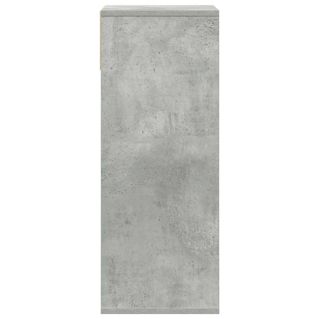 könyvszekrény betonszürke 34x31x80 cm szerelt fa
