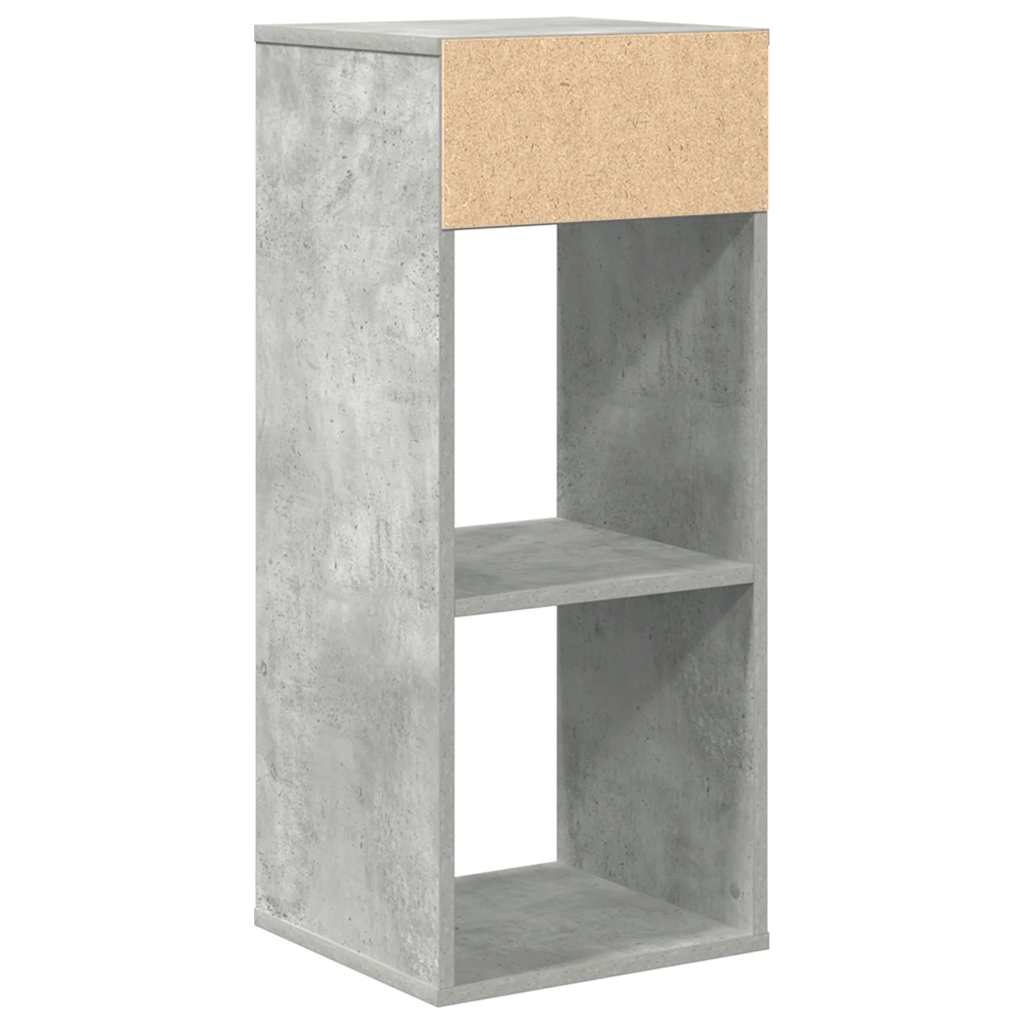 könyvszekrény betonszürke 34x31x80 cm szerelt fa
