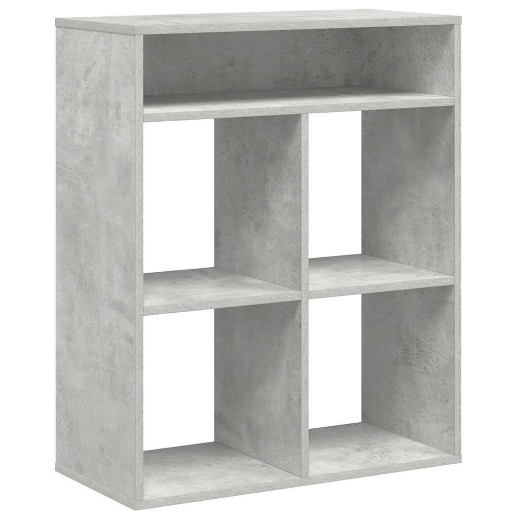 könyvszekrény betonszürke 66x31x80 cm szerelt fa