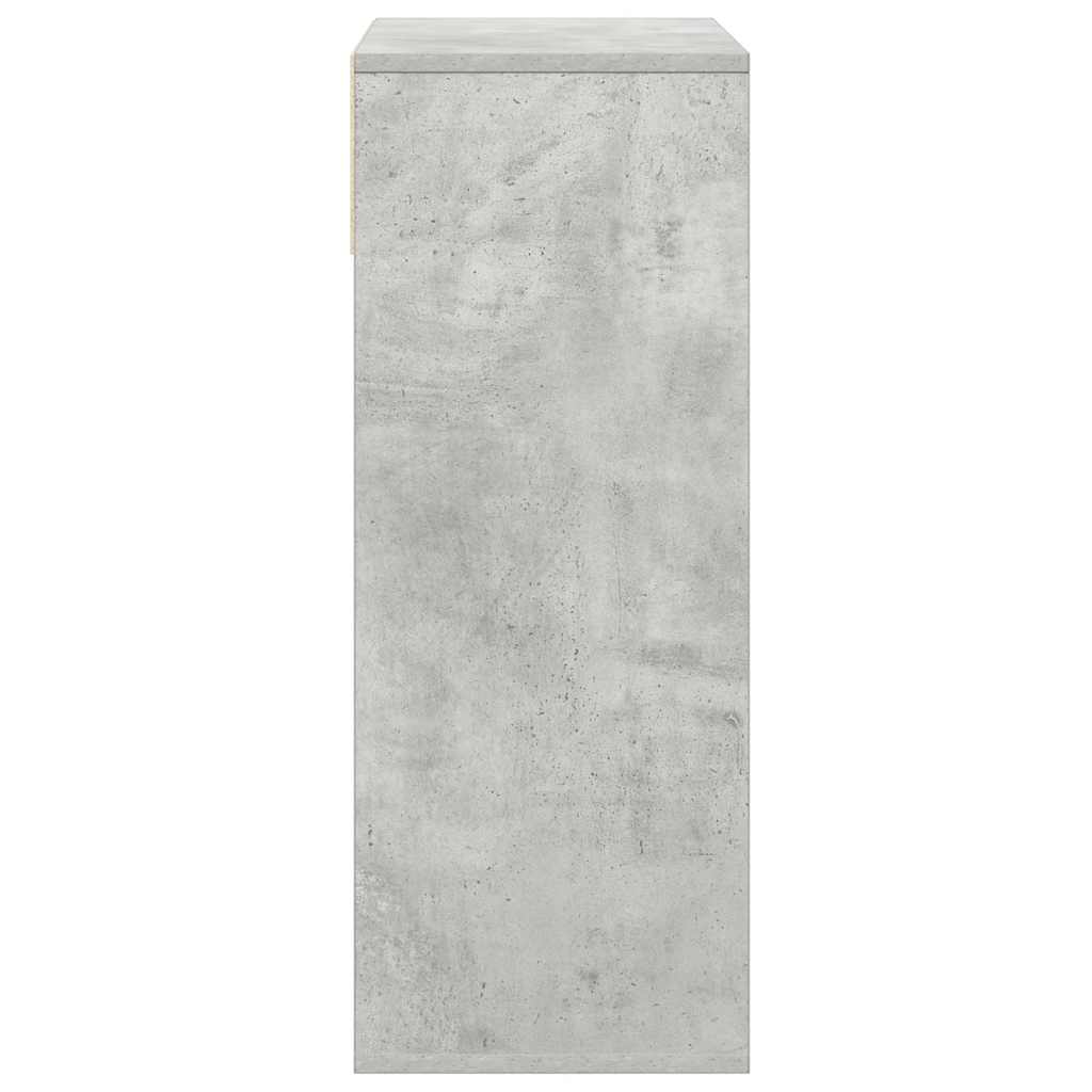 könyvszekrény betonszürke 66x31x80 cm szerelt fa