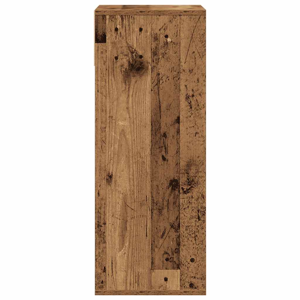 könyvszekrény antik fa 34x31x80 cm szerelt fa