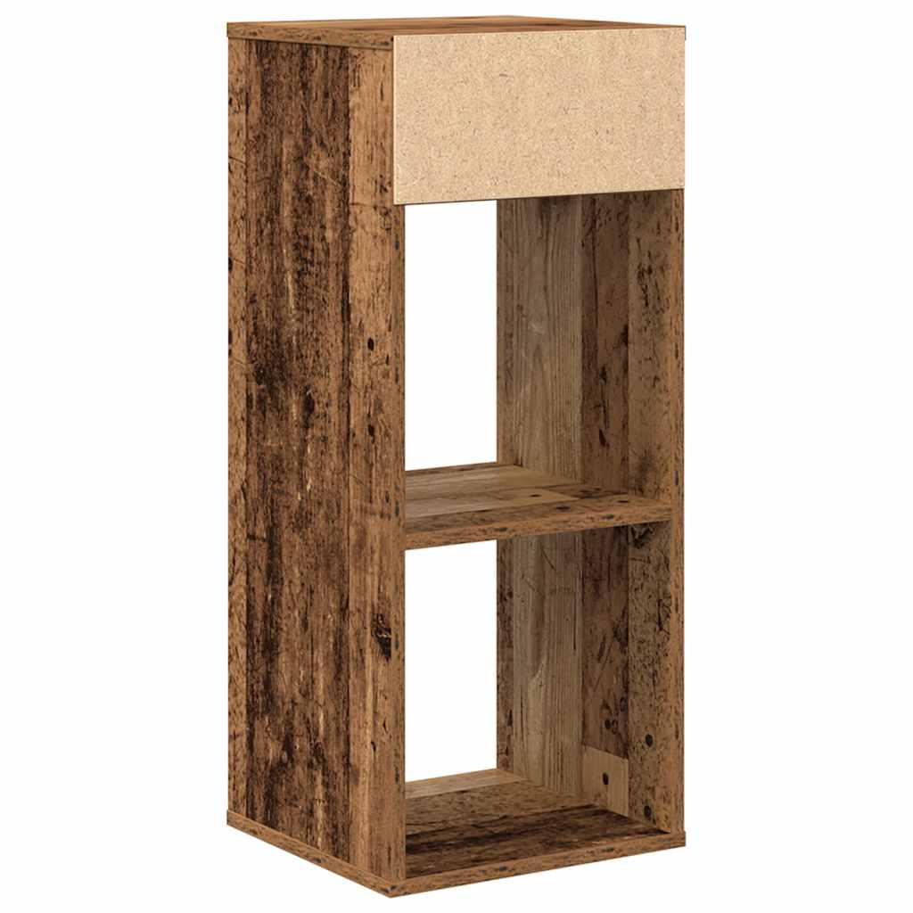 könyvszekrény antik fa 34x31x80 cm szerelt fa