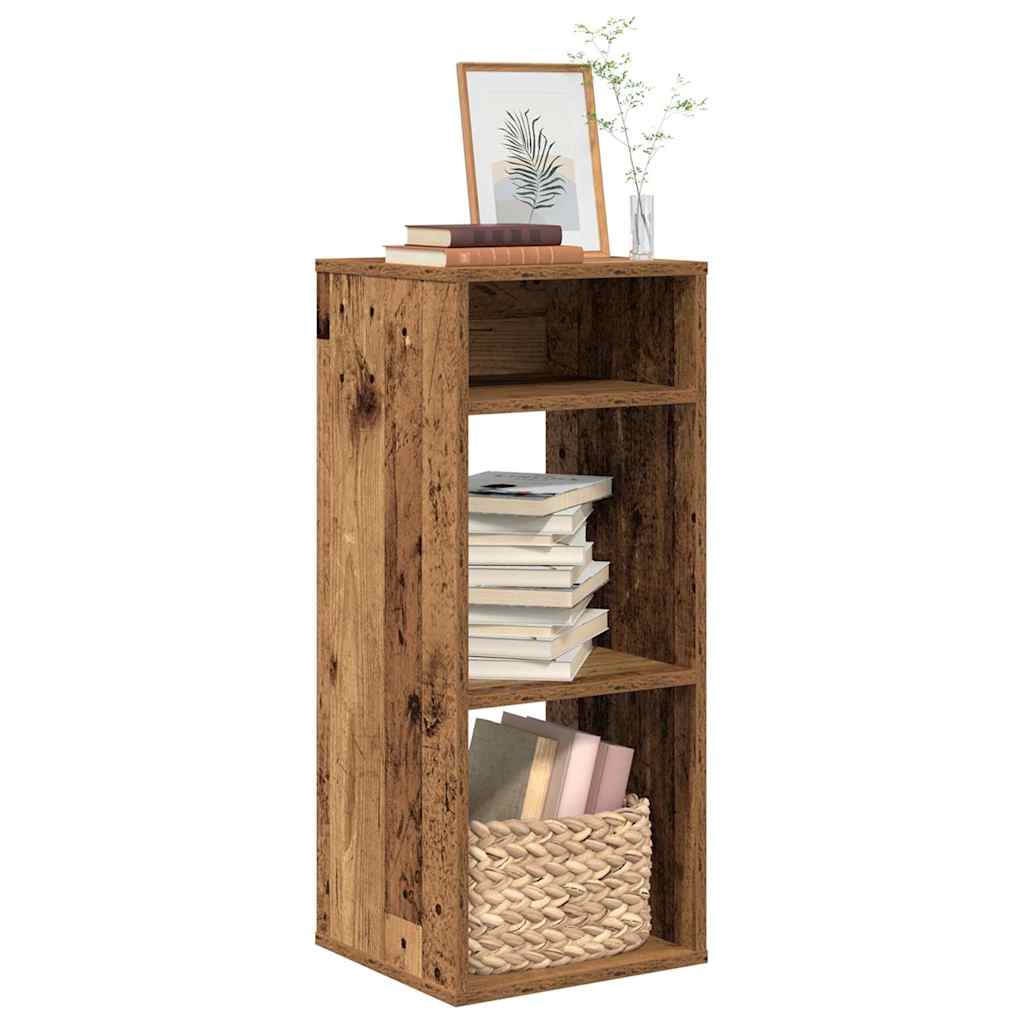 könyvszekrény antik fa 34x31x80 cm szerelt fa