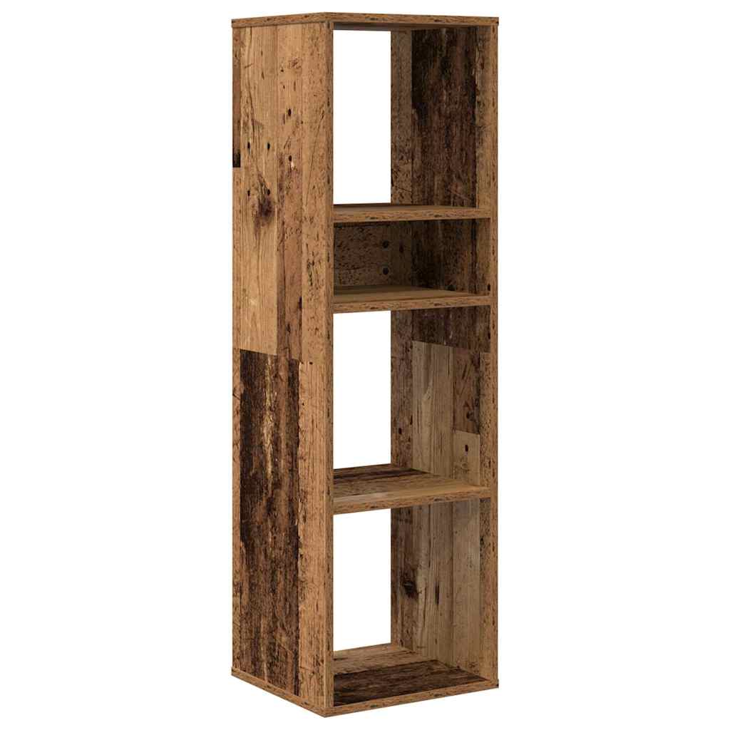 antik fa színű szerelt fa könyvszekrény 34x31x112 cm
