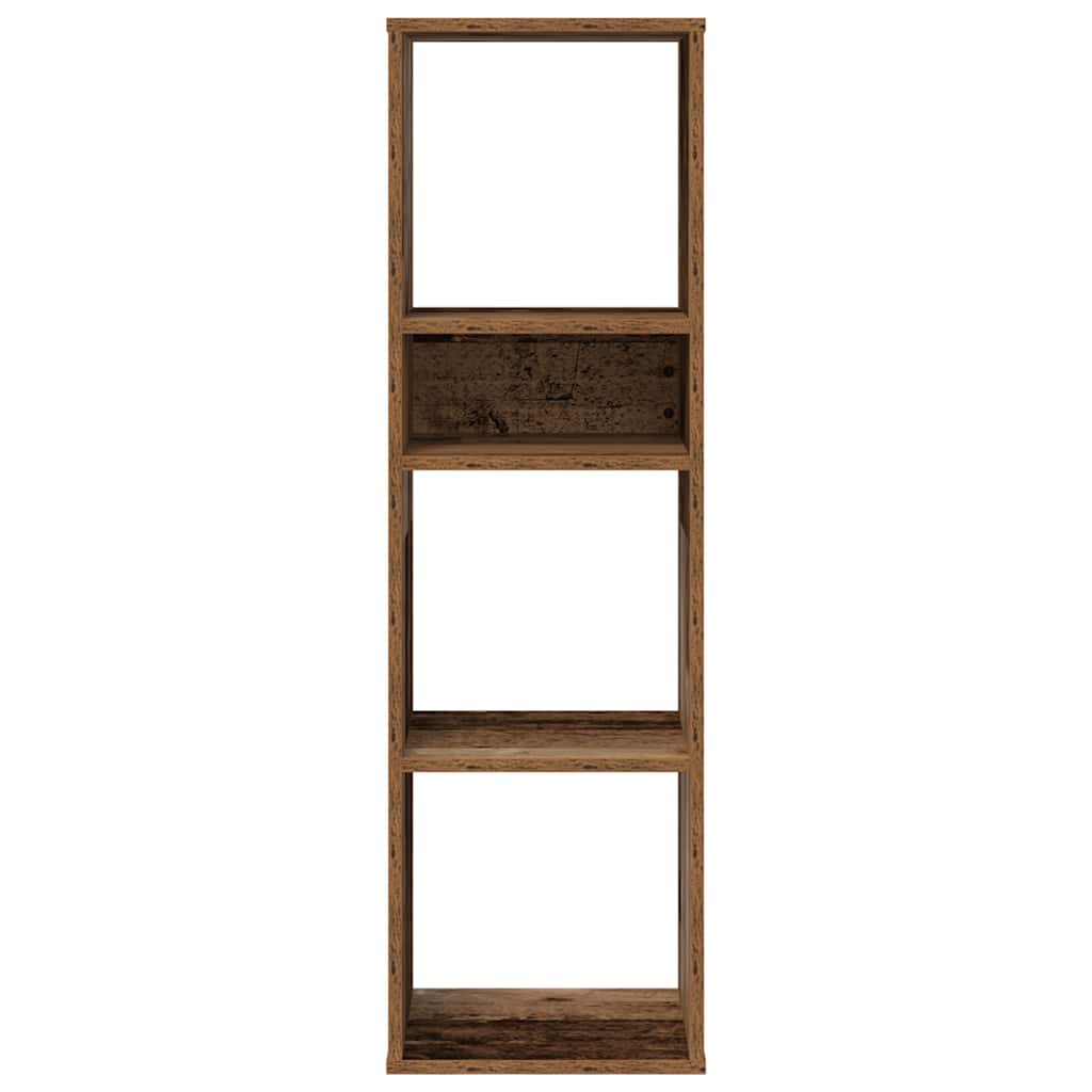 antik fa színű szerelt fa könyvszekrény 34x31x112 cm