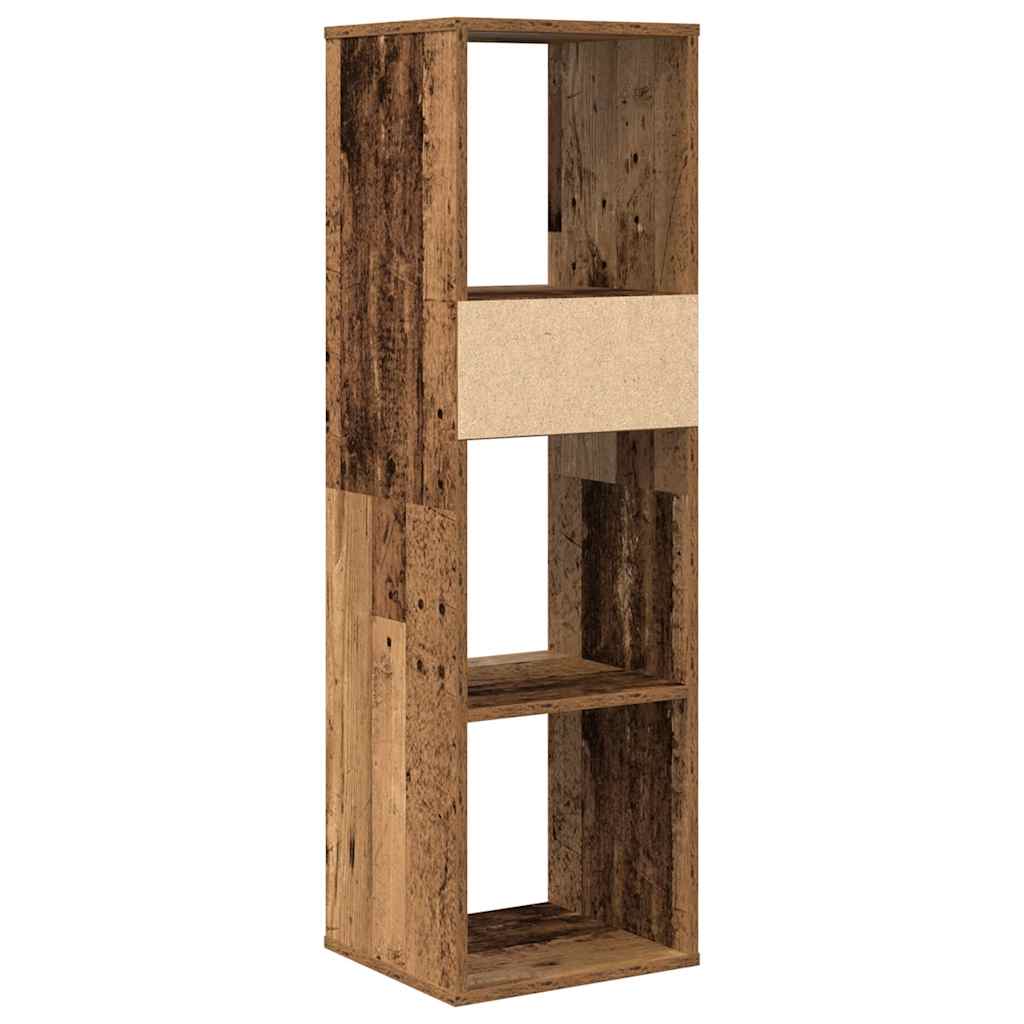 antik fa színű szerelt fa könyvszekrény 34x31x112 cm