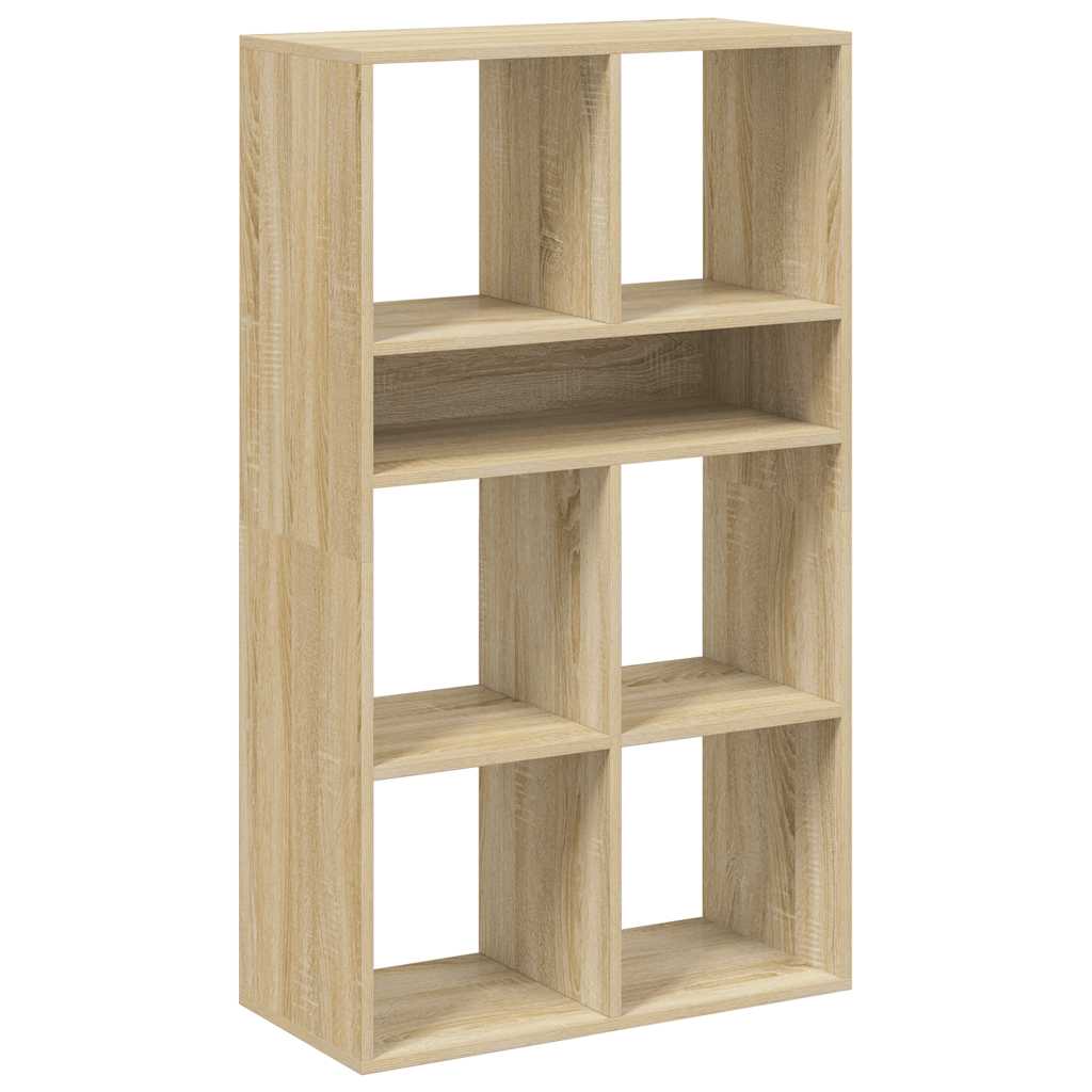 könyvszekrény sonoma színű 66x31x112 cm szerelt fa