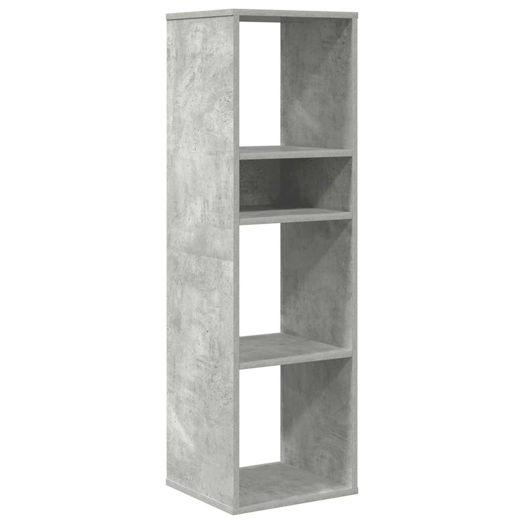 könyvszekrény betonszürke 34x31x112 cm szerelt fa