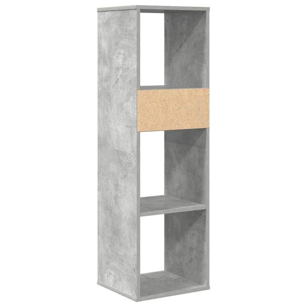 könyvszekrény betonszürke 34x31x112 cm szerelt fa
