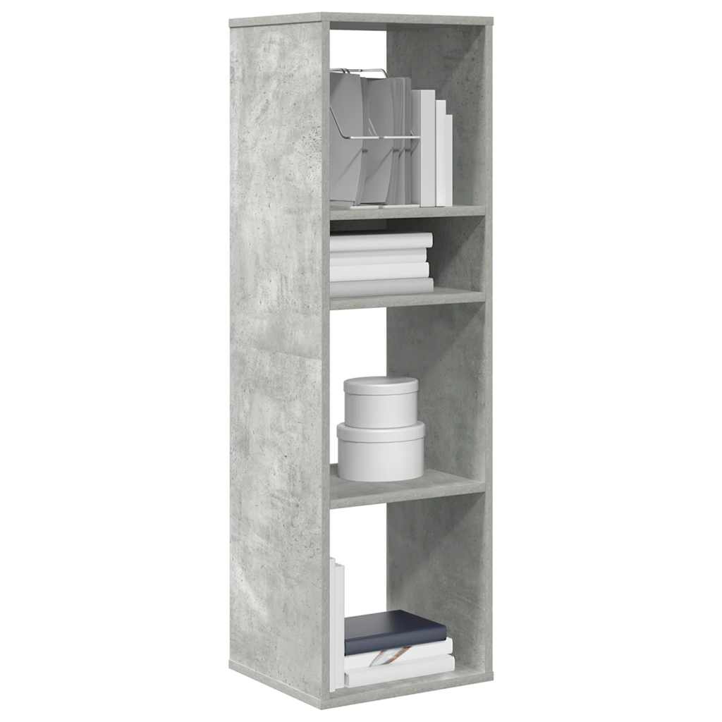 könyvszekrény betonszürke 34x31x112 cm szerelt fa