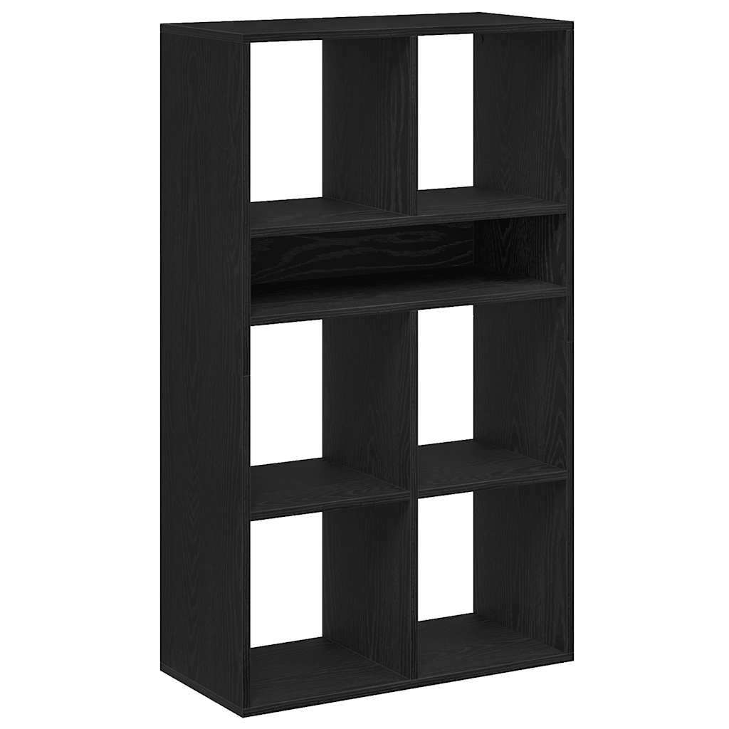 könyvszekrény fekete 66x31x112 cm szerelt fa