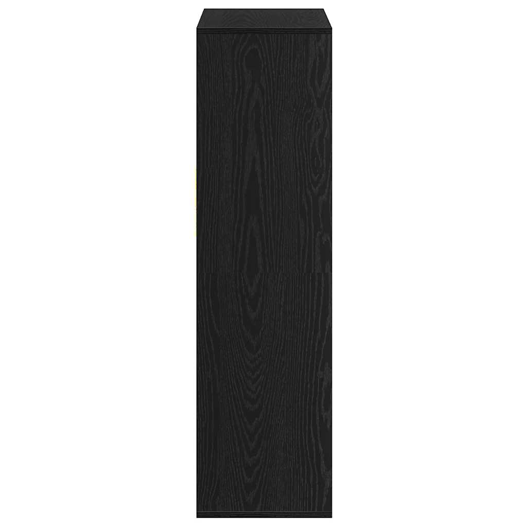 könyvszekrény fekete 66x31x112 cm szerelt fa