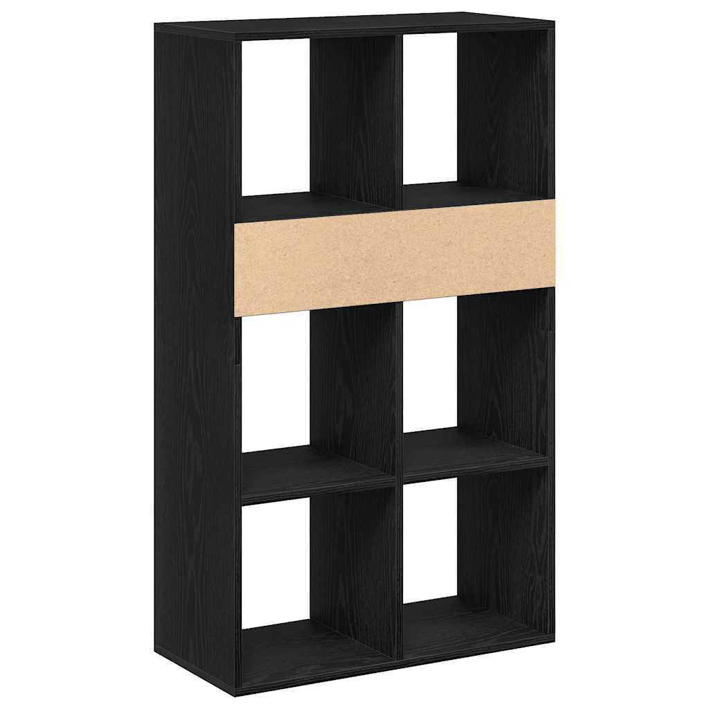 könyvszekrény fekete 66x31x112 cm szerelt fa